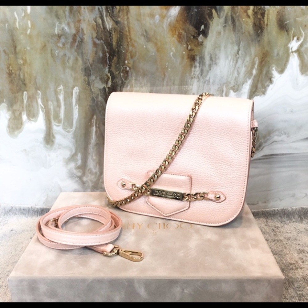 Jimmy Choo Shadow Pink Cross Body Bag